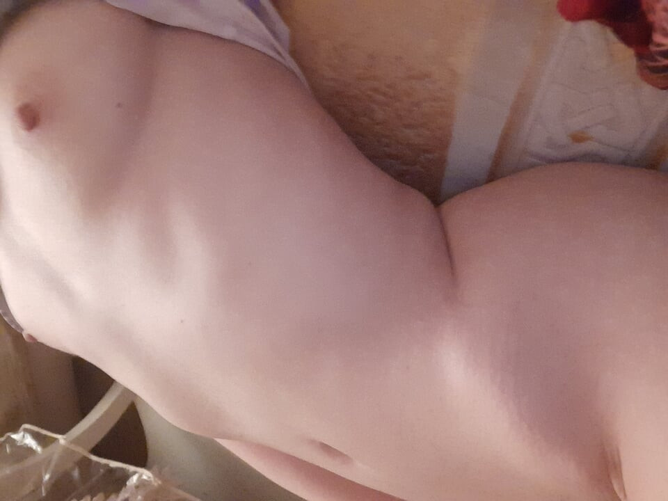Sexy young girl plays with her hot
