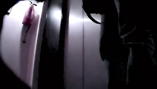 Shaved Slut Gets Cum Tits