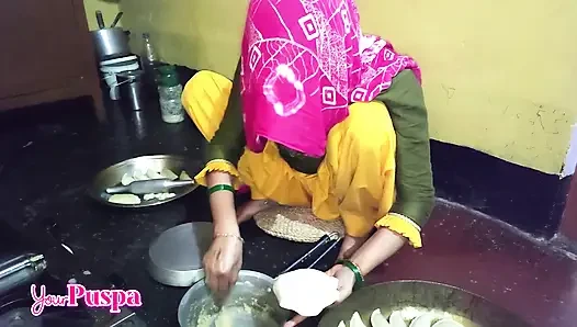 My desi maid stays at my house to work at night on festival, kitchen sex video, full romantic sex video
