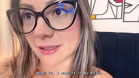 POV: Your wife records a hot video for you from bed - Anal & Dildo Play SUBTITLED