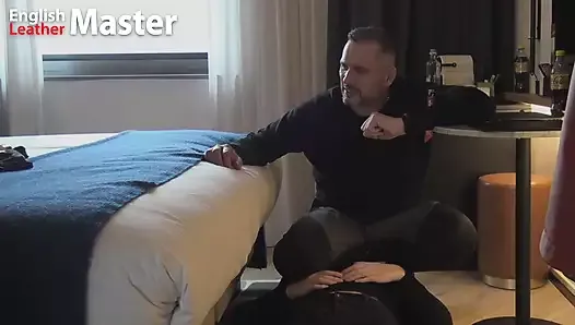 Face farting hooded slave as fat daddy uses him as seat to rip ass PREVIEW