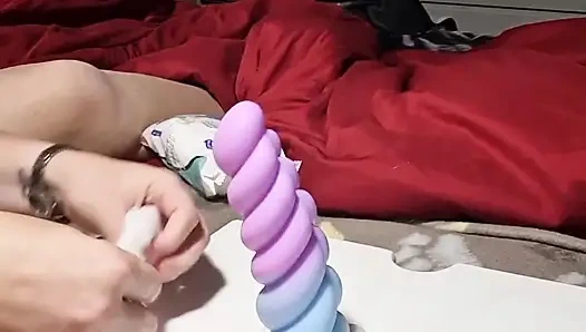 PAWG MILF Rides a Fat Dildo to Stretch Out That Pussy