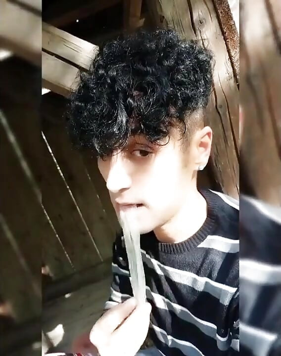 Boy Plays with Used Condom and Cum for Request From Straight Friend