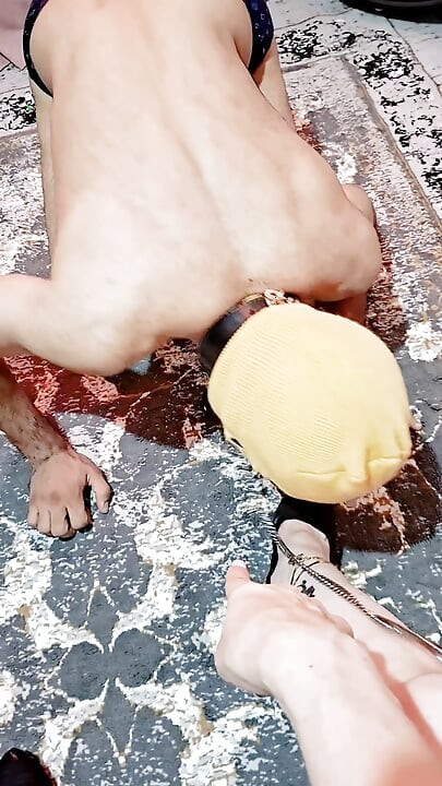 "Mistress Fruit Spit Feeding & Intense Foot Worship  Shoe Kissing BDSM Session Part 4