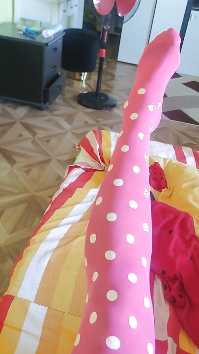 Pink pantyhose