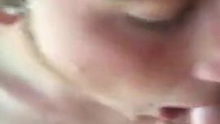 Cumming on the amateur twinks face again
