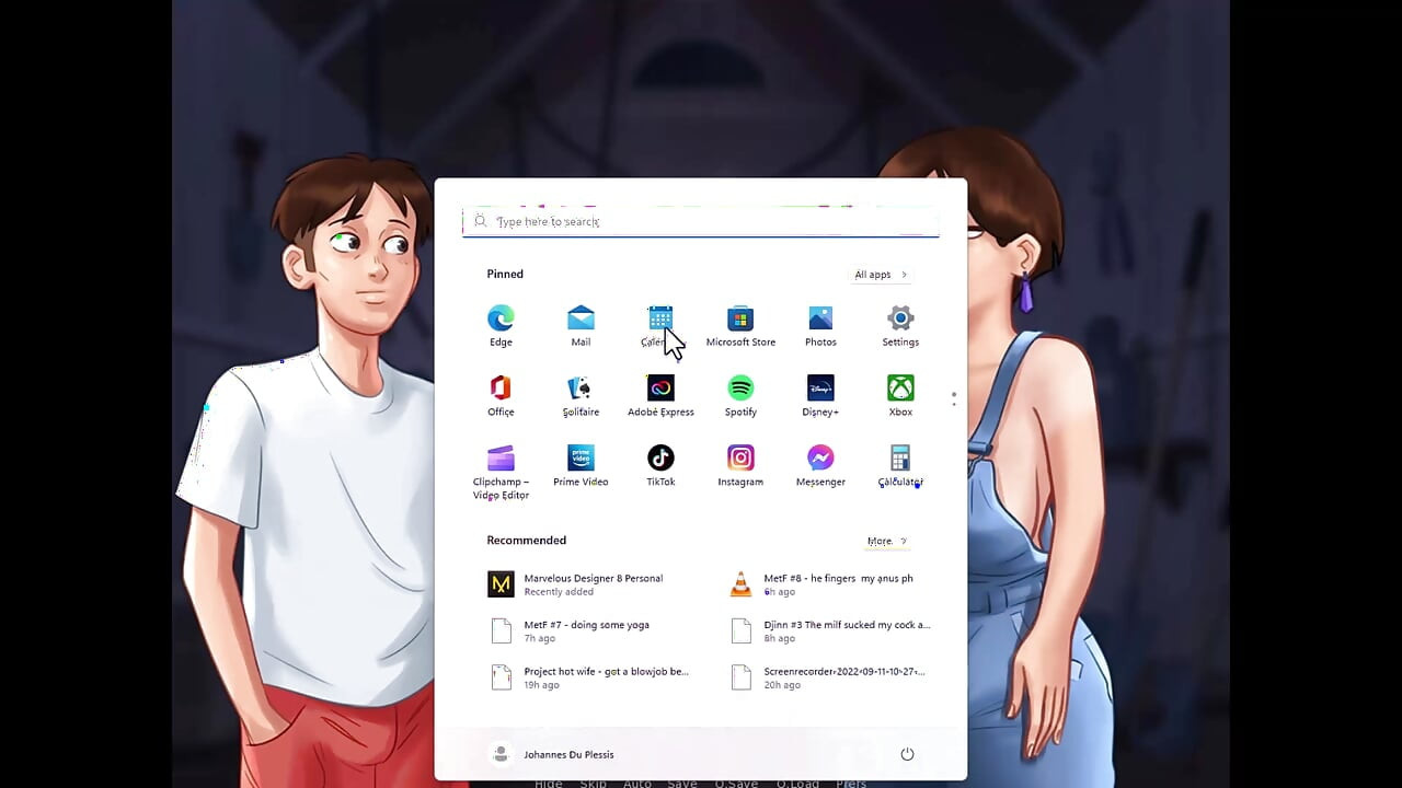 Summertime Saga - Jenny memberikan saya handjob pada stream langsung.