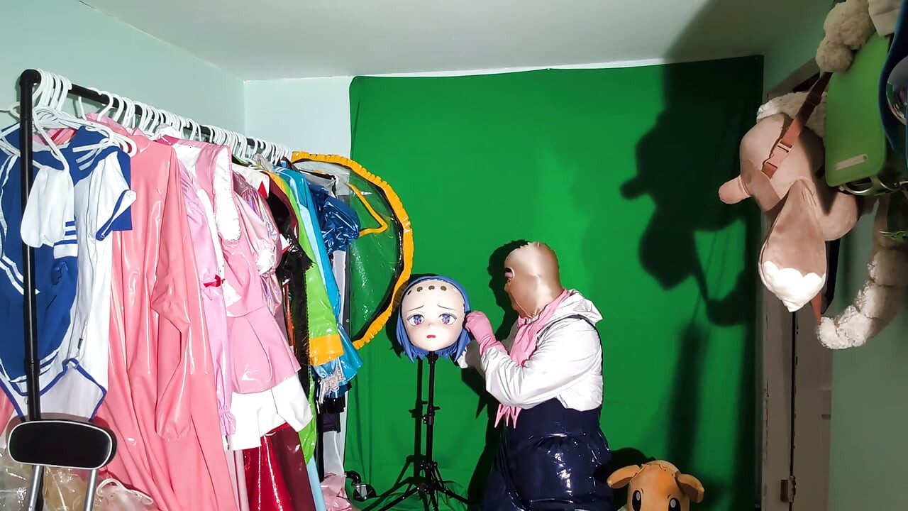 PVC Kigurumi Cosplayer Gardener Outfit Vibrator Play
