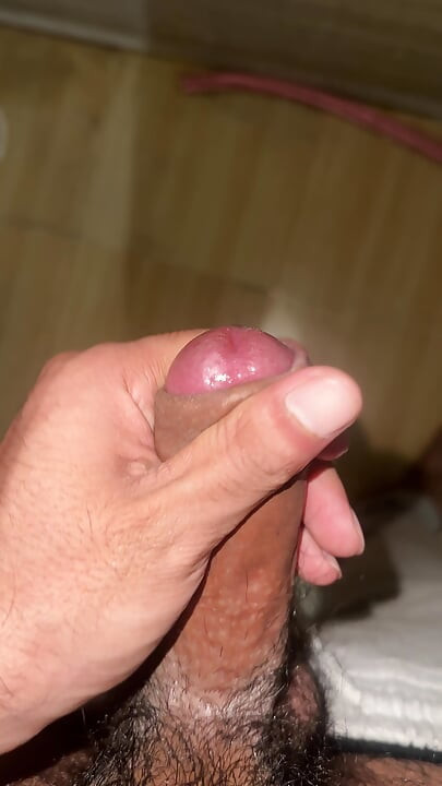 Rock hard dick before sleep thick cock cumshot