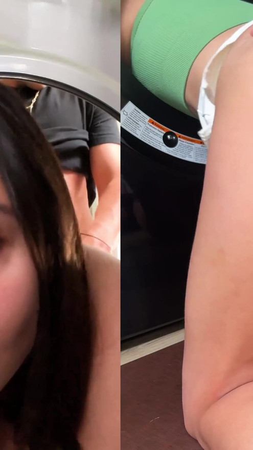 Step Sister Stuck in Washing Machine! - Busty All Natural Hailey Rose Facecam | Clip 2