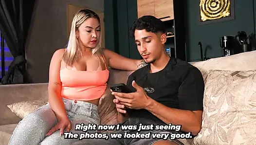 Big-breasted stepmother comforts her stepson after he breaks up with his girlfriend