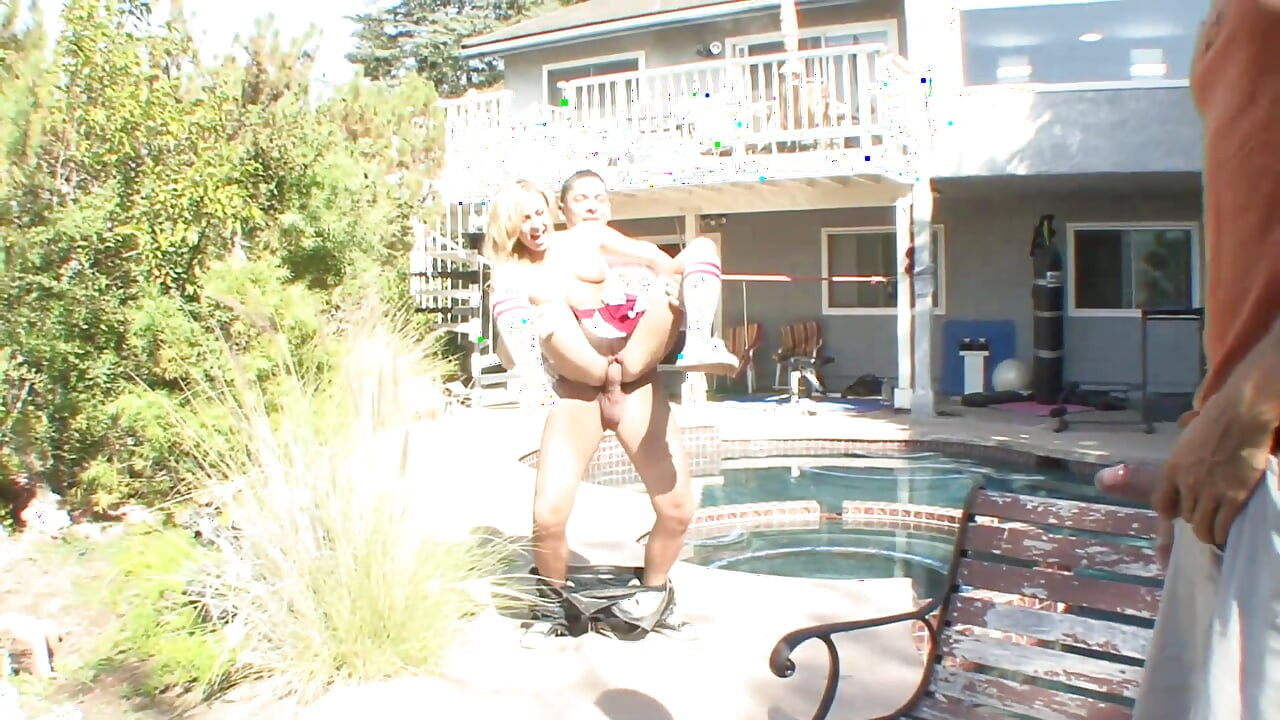 Teen has good time at home with 2 personal trainers