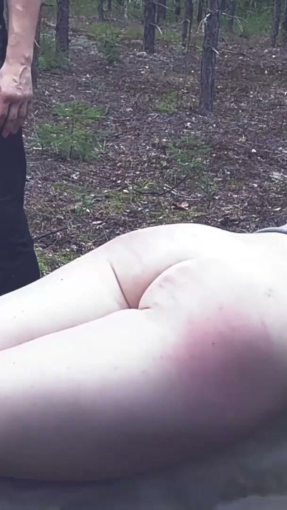 Wife spanking in the forest | Clip 2