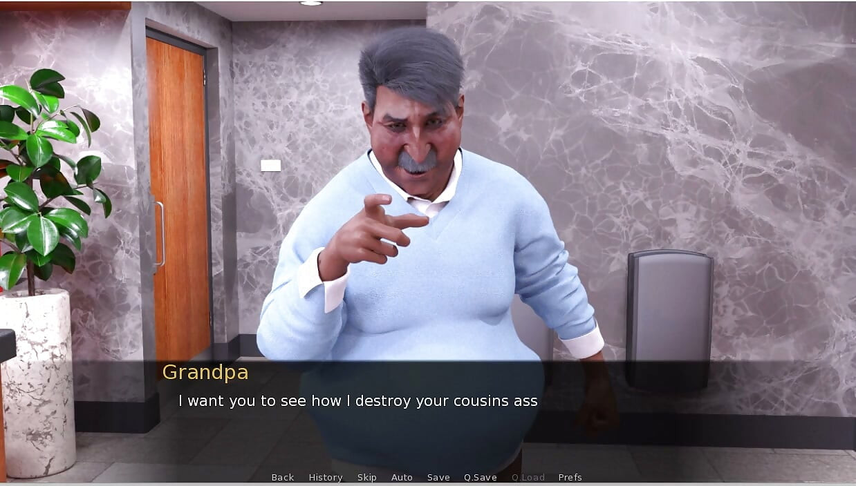 Grandpa's Visit -gameplay - Roleplay - Oldman Fucks Two Teens After Party and Fills Their Ass with Cum