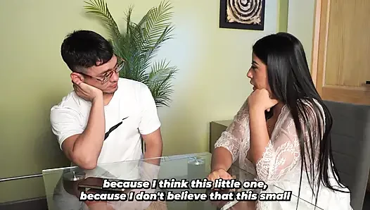 Busty stepmother learns her stepson has never had sex, so she wants to be his first.