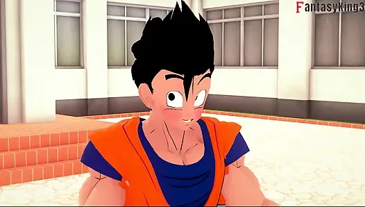 Android 18 seduces Gohan at the university - Dragon Ball Zex Series