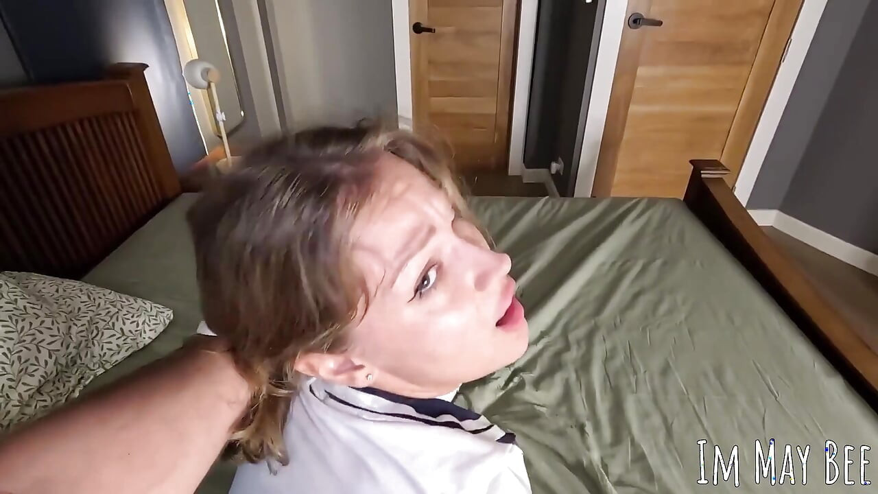 My Slutty Stepsister in Uniform Begs for My Cock POV