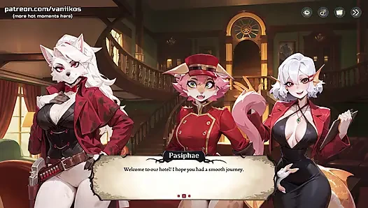 Big Boobs Furry Girl Shows Off Her Big Ass In Tight Shorts - Hotel Tales (Steam Game) - 3D Animated Hentai Game