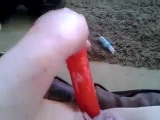 BBW fucks herself