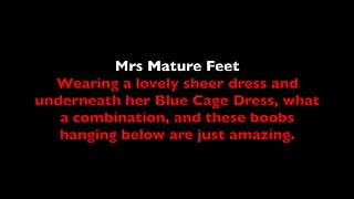 #379 Mrs Mature Feet is a sexy cage dress