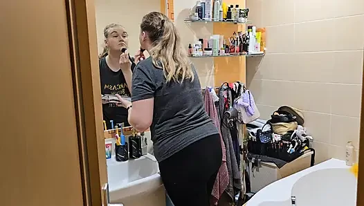 Watching My Wife Get Ready… She Looks so Good - Mirror Makeup Routine