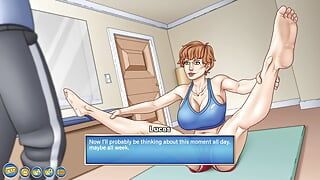 Resident X: casera madura caliente está haciendo yoga picante con su inquilino - episodio 3