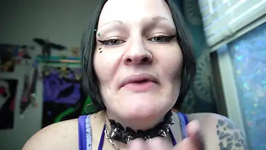 Big Tit Goth Slut Lets You Enjoy Their Dentures and Gums JOI