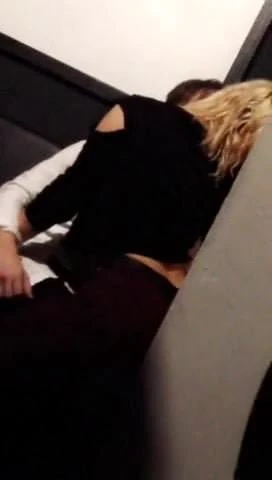 White crazy girl licks white dude