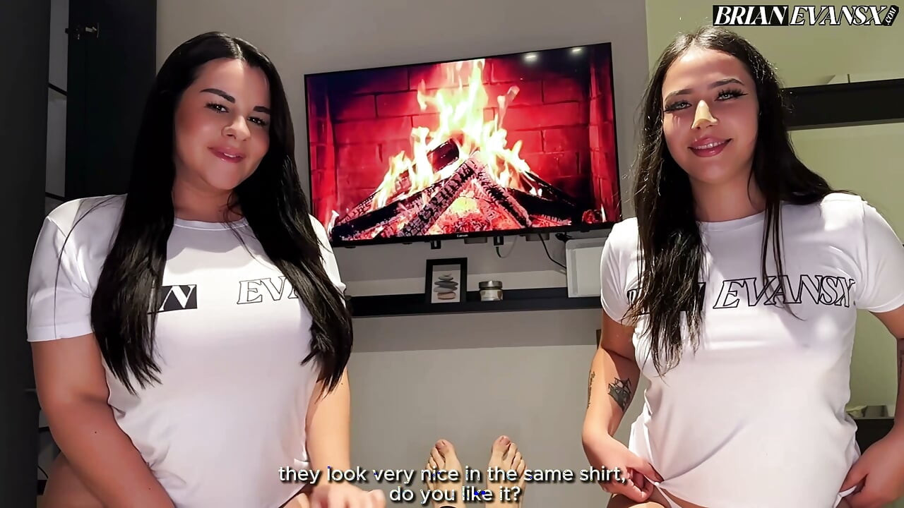 Threesome with busty Argentine Juli Villafane and a beautiful Chilean stepsis until cum, Brian Evansx