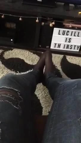 Pantyhose and ripped jeans