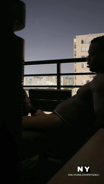 Good blowjob on the balcony with my best friend's boyfriend's cock  -amateur couple- nysdel | Clip 1