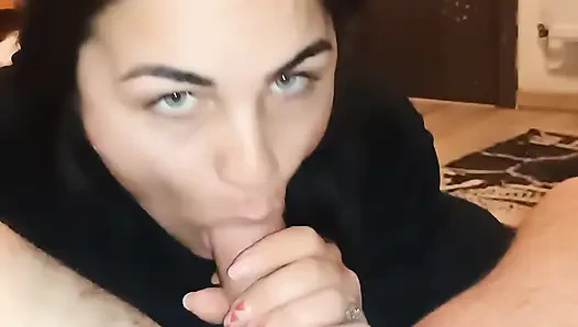 Stepdaughter sucks my dick all day and swallows it all