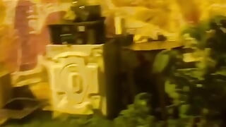 Amateur Boy Catches His Friend Pissing in the Street and Touches His Cock