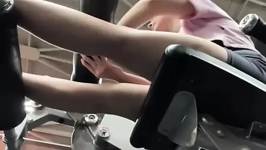 Crazy fucking anal in the public gym