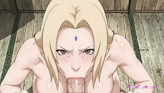 Synthetic MILF Tsunade takes control riding hard dick until a sticky facial leaves her breathless