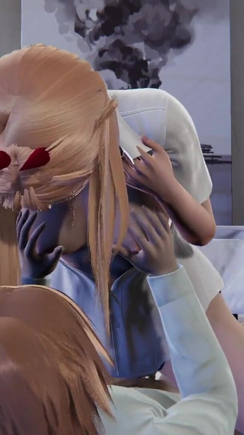 Detik menjatuhkan rahang dari "Power fucks Denji l Anime Chainsaw Man l 3d animasi hentai"