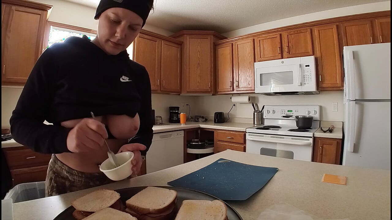 Housewife Makes Lunch then Fucked to Orgasm