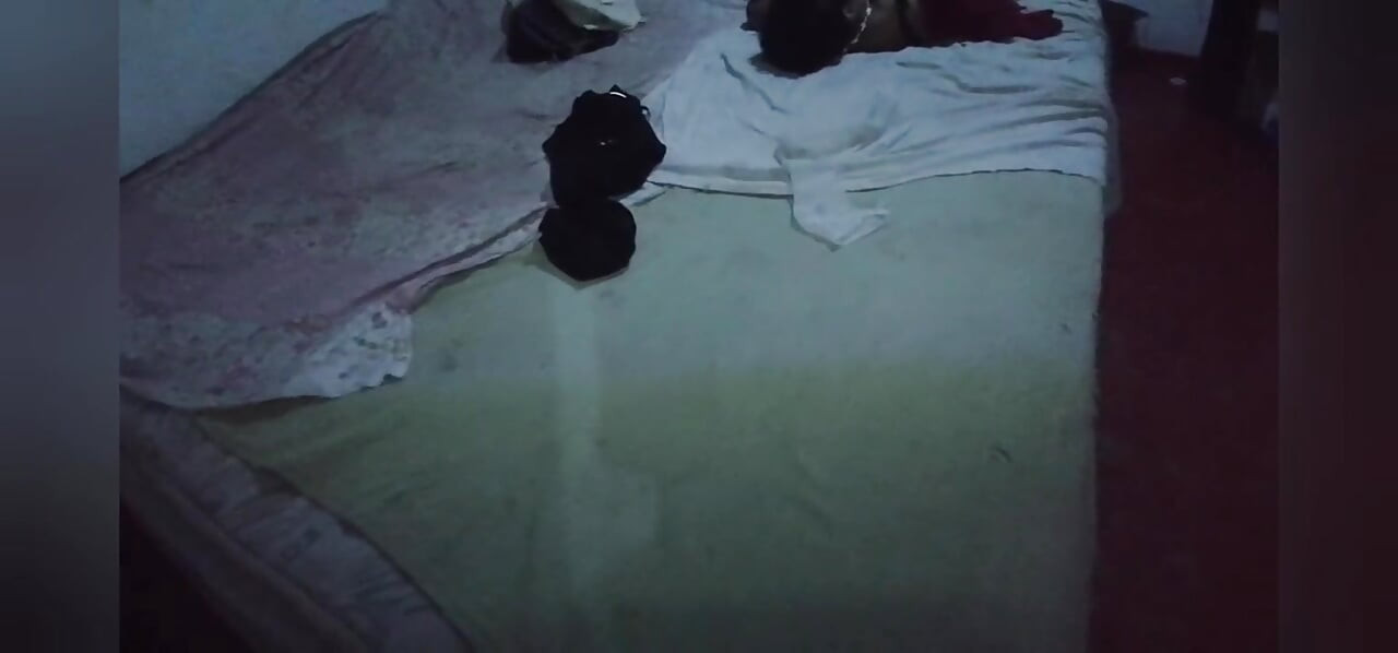 ep1 Desi stepmom found cam of stepson and she strips for him to see Pussy Show Begins Laying on the bed starts boobs job seduced