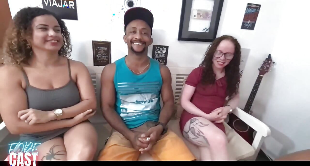 Orgy with a Naughty Threesome of Hot Brunettes and a Naughty Albino