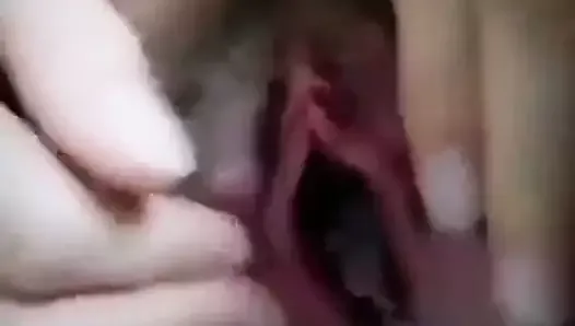 Pregnant Asian Spreading Fat Pussy Lips