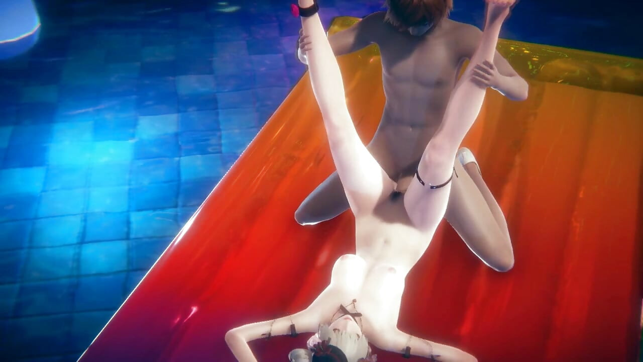 Hentai ragazza sexy sega e scopata in piscina