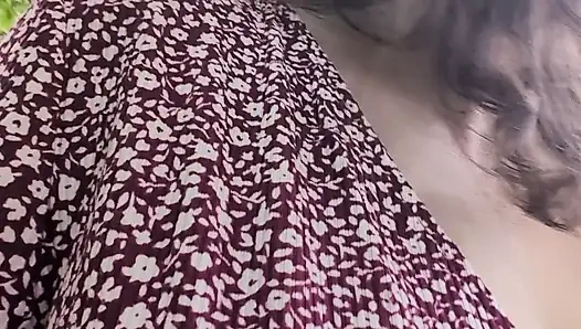 Risky squirt outside