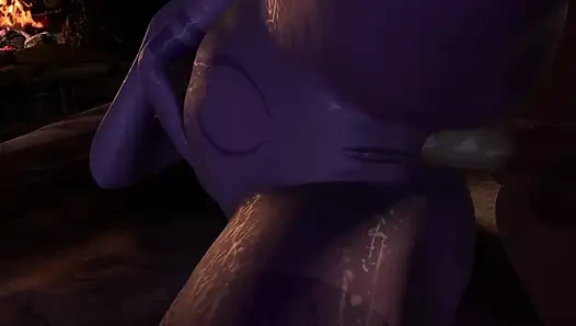 Purple night elf in Skyrim hat seite anal auf bett - Skyrim Porno-parodie