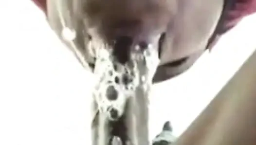 Close up super hot super SLOPPY DEEPTHROAT BLOWJOB,CUM IN MOUTH