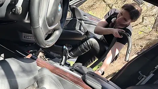 Açık havada araba vakum deri koltuklar