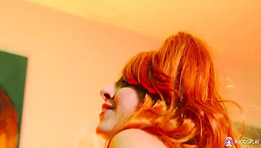 Naughty redhead slut Stella Bliss is fucked by a hard cock.