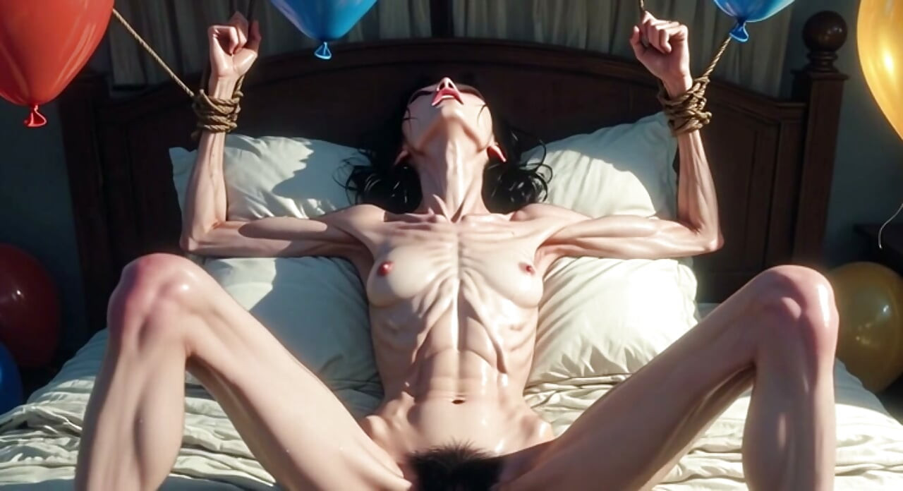 Super Thin Slave Tied up - Desperate for Deep Creampie