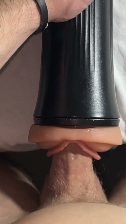 Muscular young guy fuck fleshlight | Clip 2