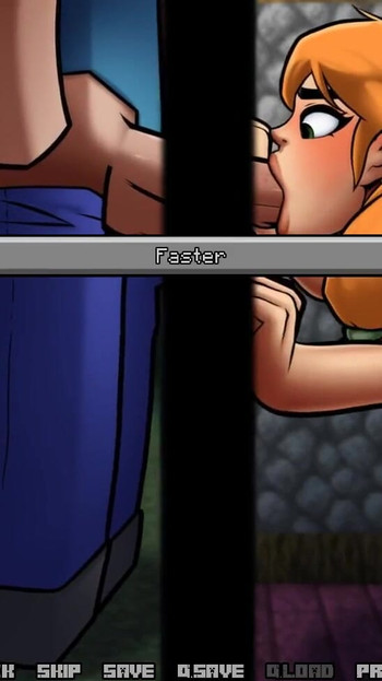 Key moment from "Minecraft Horny Craft - Part 3 - Alex Gives Blowjob To Steve By LoveSkySan69"