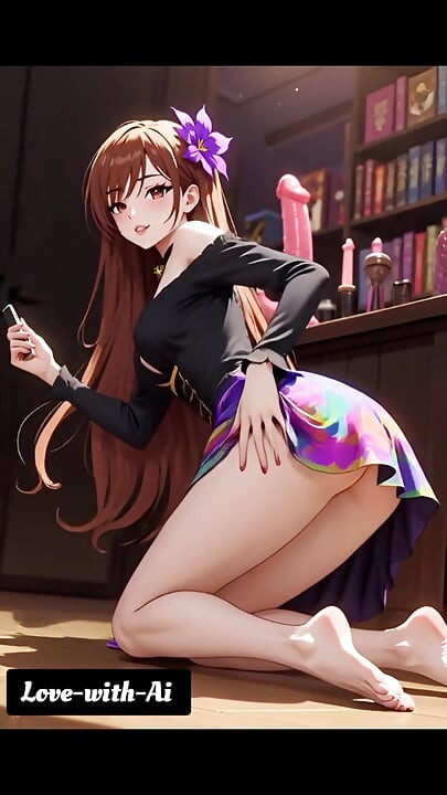 Hentai 2026! Studentă se joacă într-un magazin pentru adulți, curul iubește